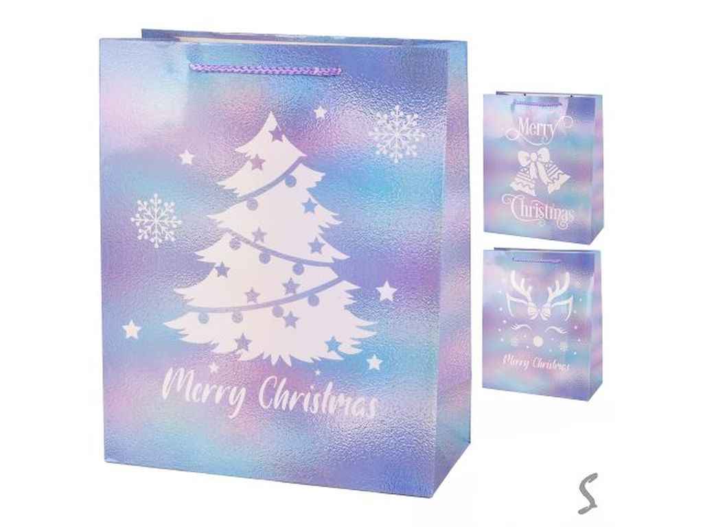 Пакет новорічний M Merry Christmas 26*32*12см паперовий R33091 ТМ STENSON Пакет новорічний M Merry Christmas 26*32*12см паперовий R33091 ТМ STENSON