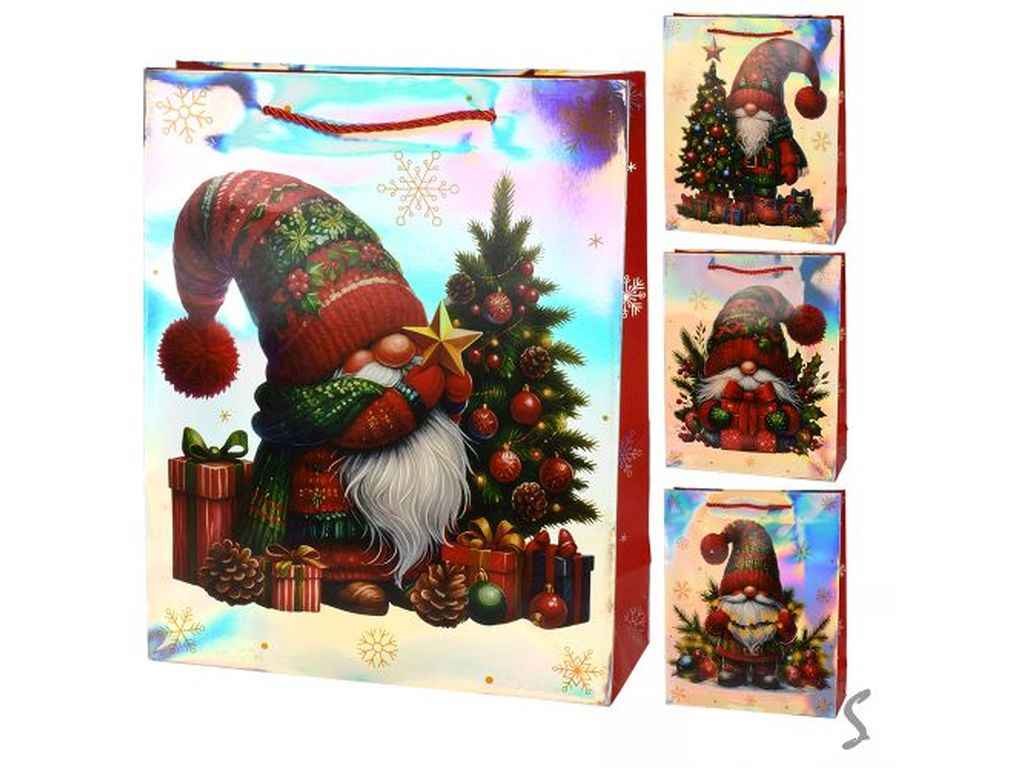 Пакет новорічний S Gnom 18*23*8см паперовий R34626 ТМ STENSON Пакет новорічний S Gnom 18*23*8см паперовий R34626 ТМ STENSON