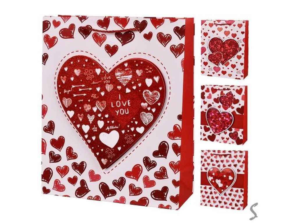 Пакет подарунковий L Love You 3D 30*41,5*12см паперовий R98493 ТМ STENSON Пакет подарунковий L Love You 3D 30*41,5*12см паперовий R98493 ТМ STENSON