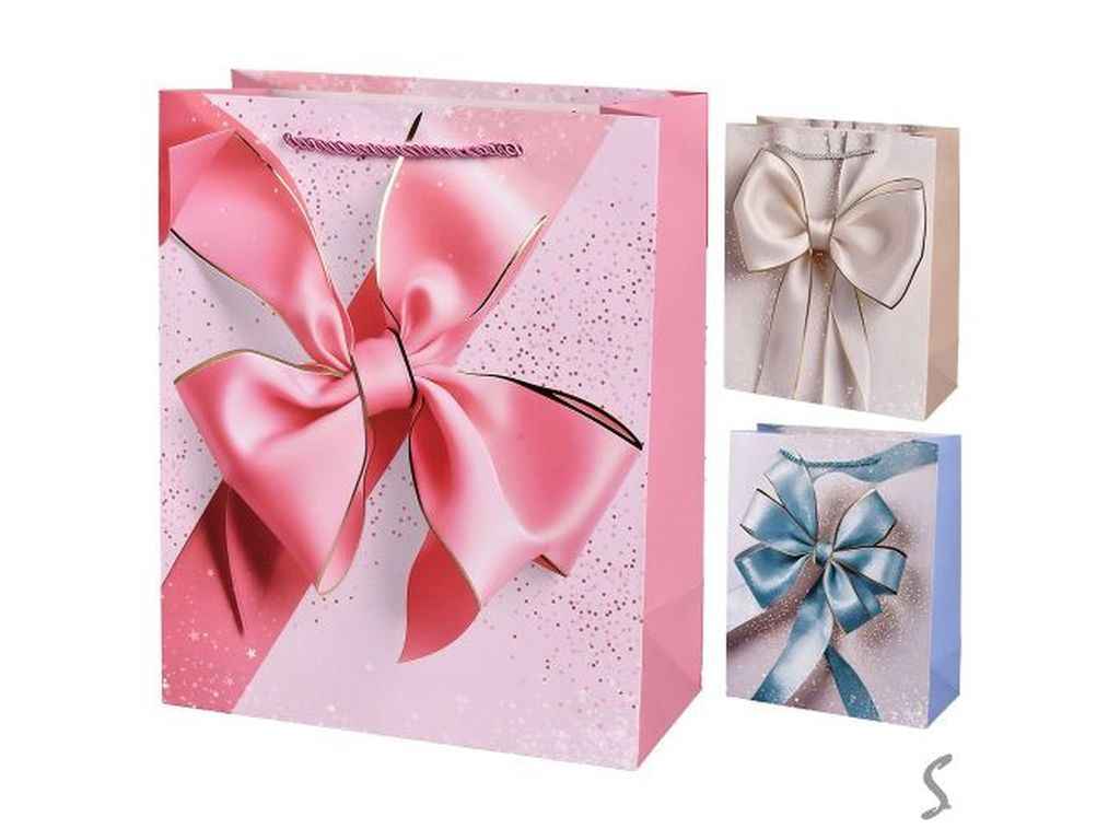 Пакет подарунковий S Bow 18*23*10см паперовий R33510 ТМ STENSON Пакет подарунковий S Bow 18*23*10см паперовий R33510 ТМ STENSON
