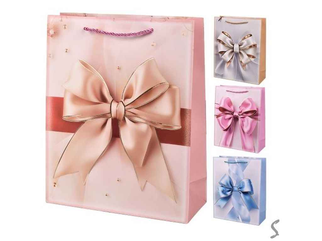Пакет подарунковий S Bow 18*23*10см паперовий R98475 ТМ STENSON Пакет подарунковий S Bow 18*23*10см паперовий R98475 ТМ STENSON