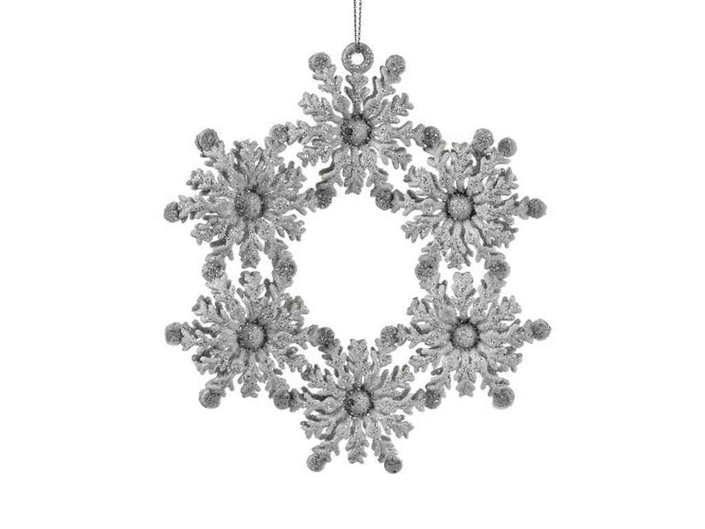 Фігурка-підвіска новорічна Snowflake R96209 ТМ STENSON Фігурка-підвіска новорічна Snowflake R96209 ТМ STENSON