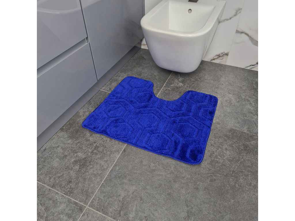 Килимок для ванної кімнати 60*50см синій поліпропіленовий Standard u-cut соти ТМ DARIANA Килимок для ванної кімнати 60*50см синій поліпропіленовий Standard u-cut соти ТМ DARIANA