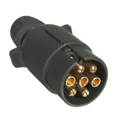 Причіпне пластмас "тато" - 12v - 7 pin Вологозахищений Завод"Польща" (з пильником). Зображення №2