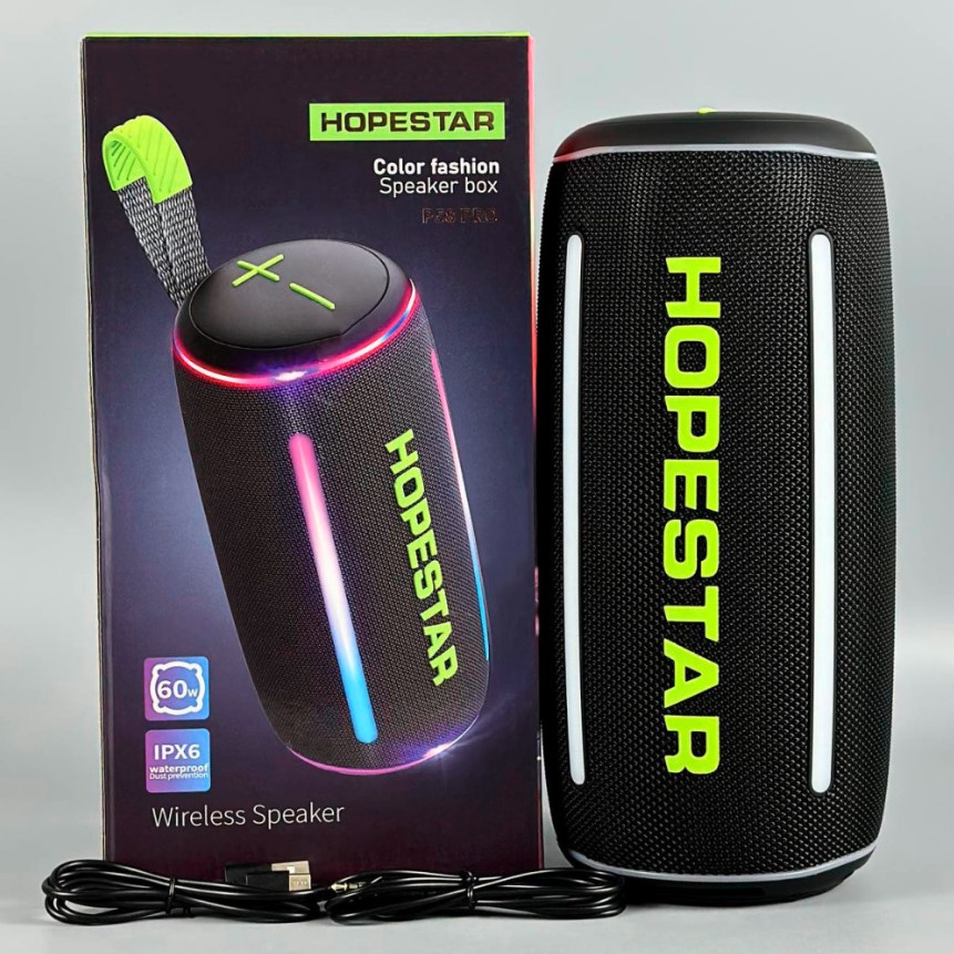 Колонка HopeStar P58 Pro 60W (Bluetooth/FM,MicroCD,USB,AUX) Black Колонка HopeStar P58 Pro 60W (Bluetooth/FM,MicroCD,USB,AUX) Black