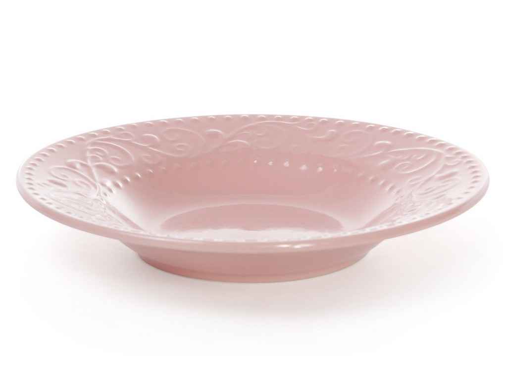 Тарілка керамічна супова 23см 300мл, рожевий 931-195ТМ BONADI Тарілка керамічна супова 23см 300мл, рожевий 931-195ТМ BONADI