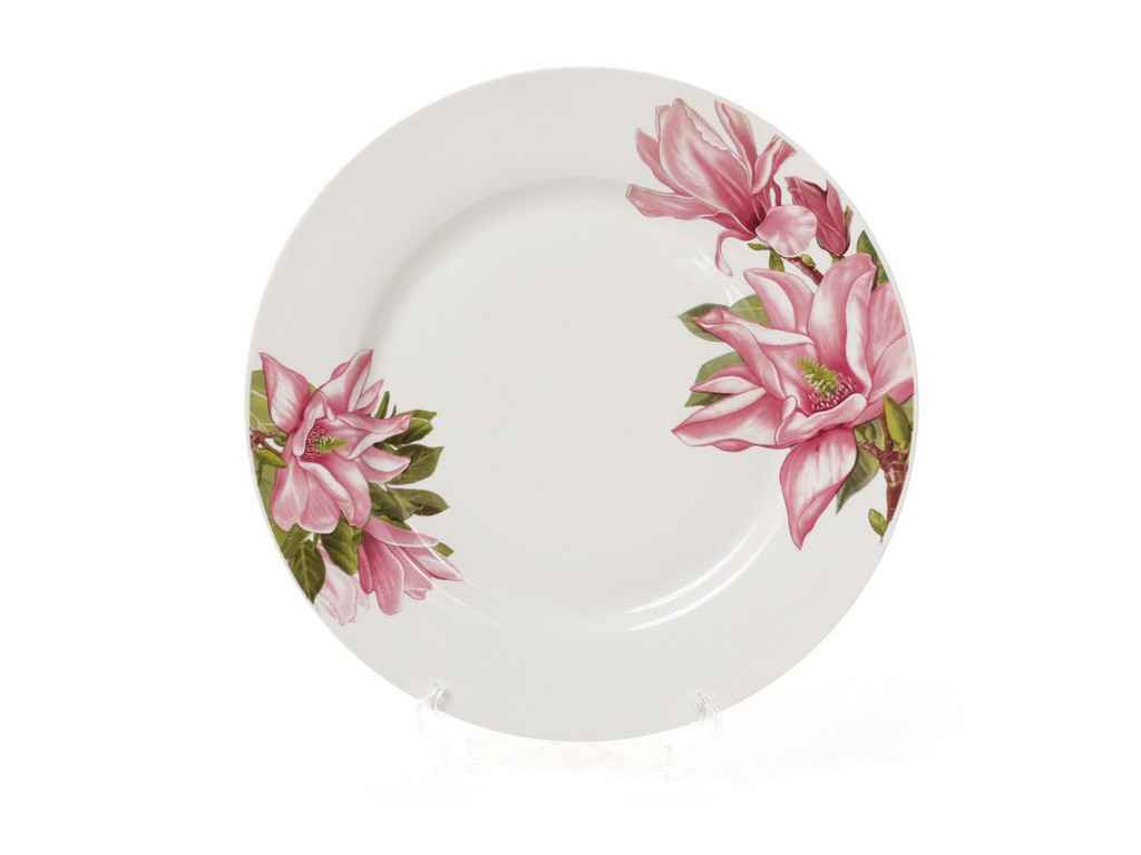 Тарілка фарфорова обідня 23см Магнолія (12шт в уп) 320-132 ТМ BONADI Тарілка фарфорова обідня 23см Магнолія (12шт в уп) 320-132 ТМ BONADI
