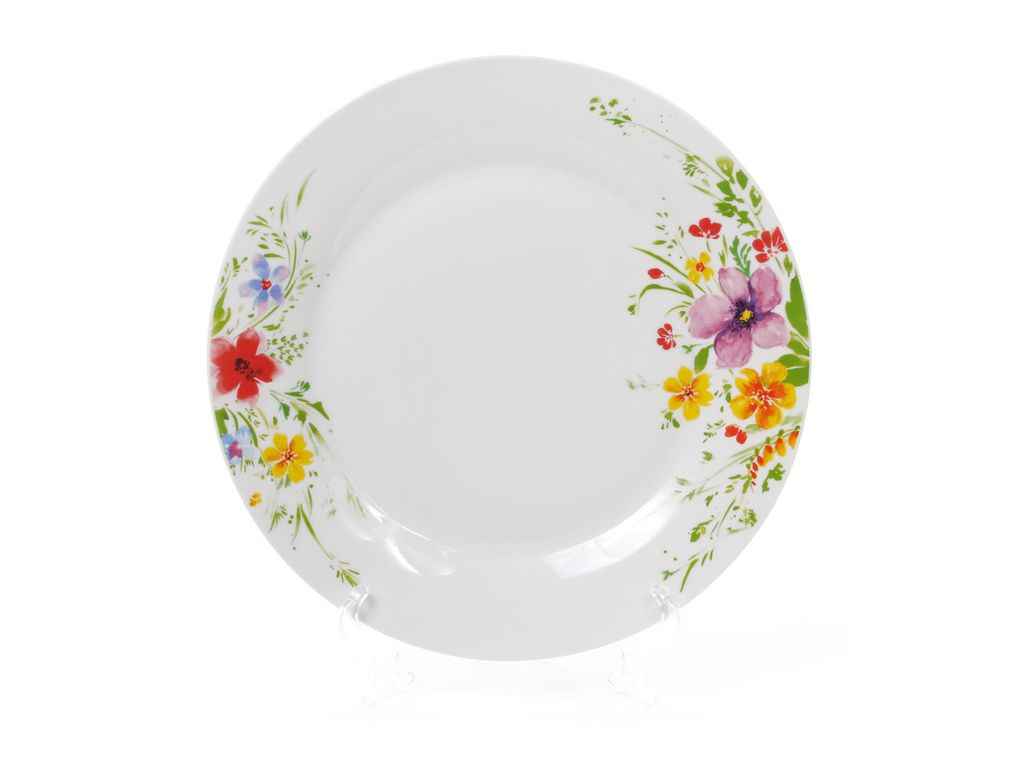 Тарілка обідня 27см порцелянова Акварельні квіти ТМ BONADI Тарілка обідня 27см порцелянова Акварельні квіти ТМ BONADI