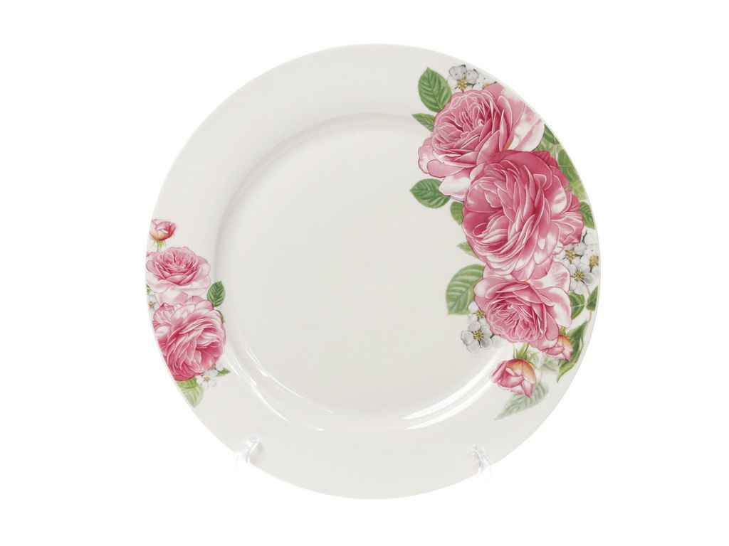 Тарілка обідня 27см порцелянова Рожеві троянди ТМ BONADI Тарілка обідня 27см порцелянова Рожеві троянди ТМ BONADI