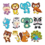 Набір для творчості Алмазні стікери "Звірятка" 20299, 12 шт. Зображення №2