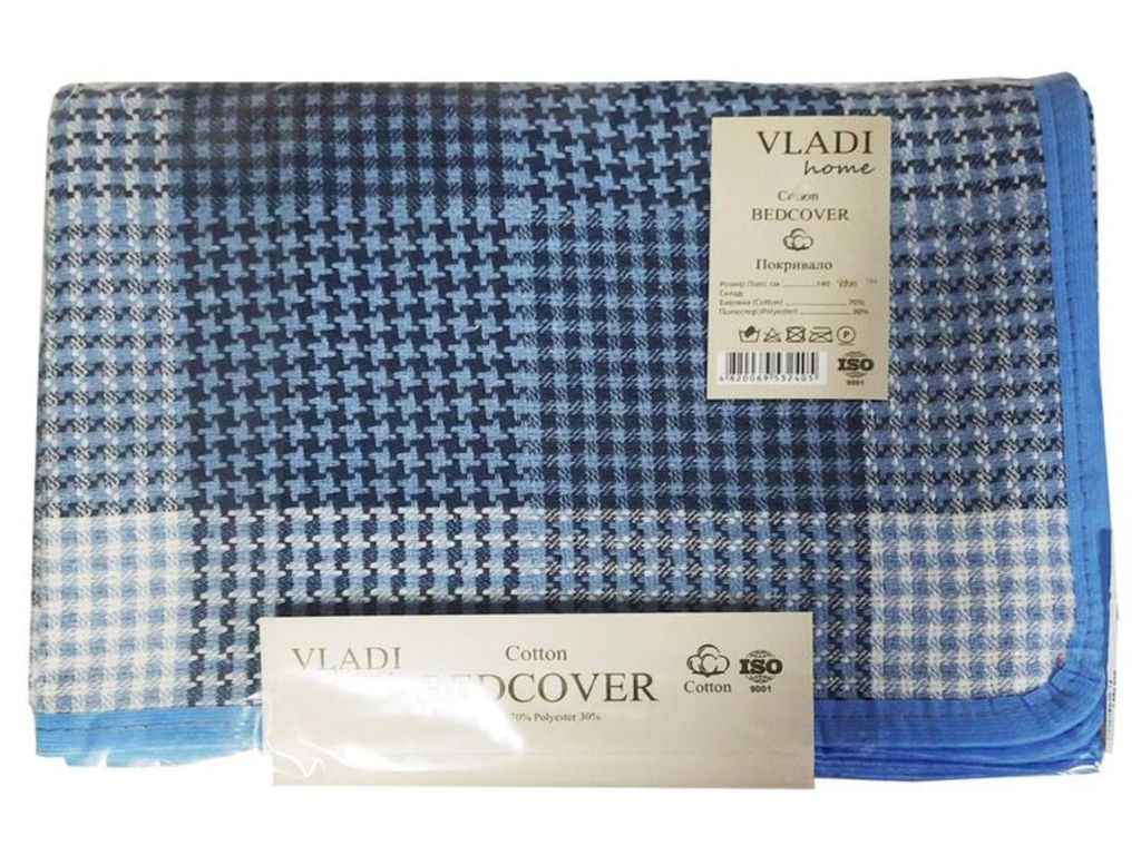 Покривало 140*200 FRANKY білий-сір-блак-св.син ТМ VLADI Покривало 140*200 FRANKY білий-сір-блак-св.син ТМ VLADI