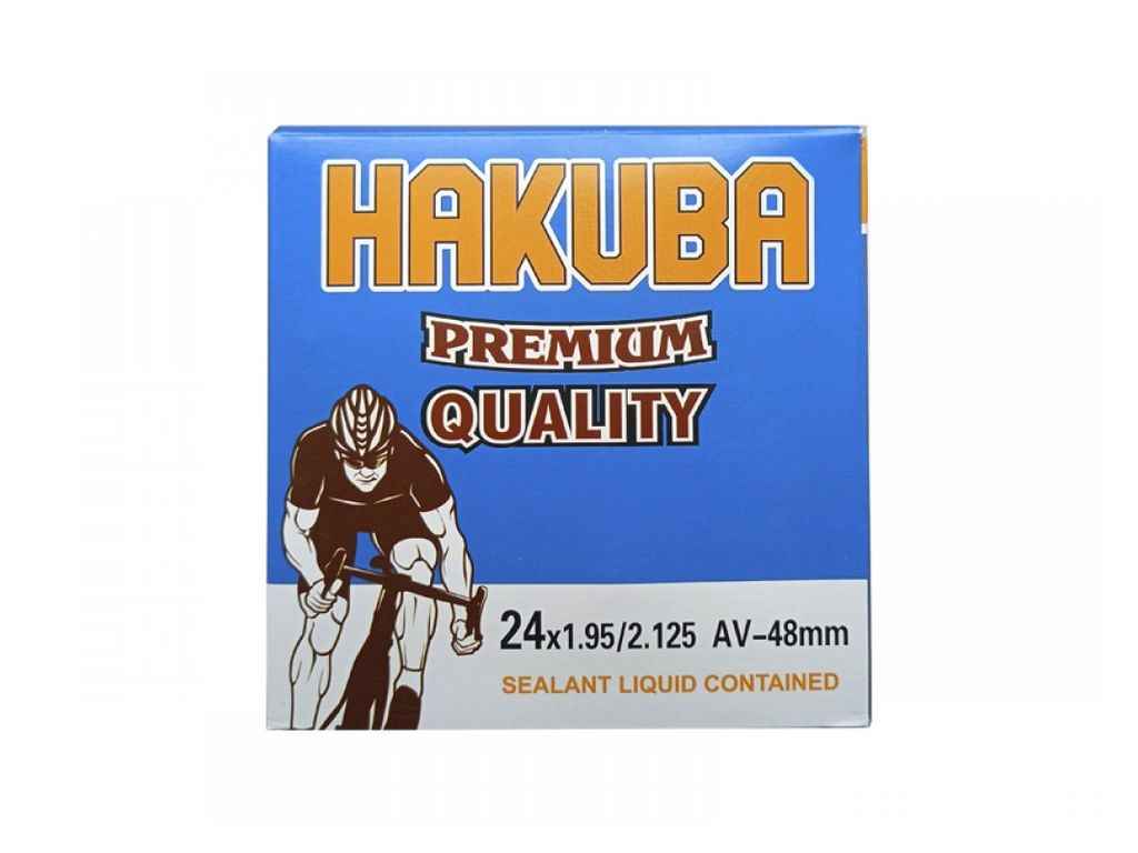 Камера для велосипеда антипрокольна з рідиною d-24 х 1,95/2,125 48mm ТМ HAKUBA Камера для велосипеда антипрокольна з рідиною d-24 х 1,95/2,125 48mm ТМ HAKUBA