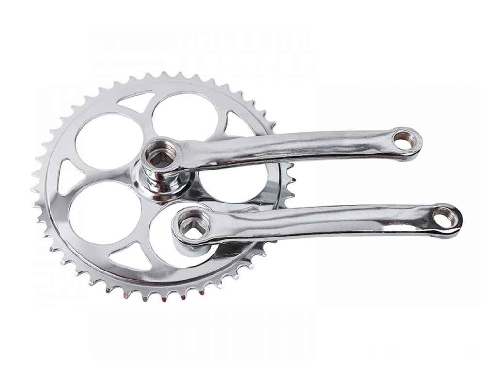 Шатун дорожній під квадратний вал 46T*165мм хром ТМ KELB.BIKE Шатун дорожній під квадратний вал 46T*165мм хром ТМ KELB.BIKE