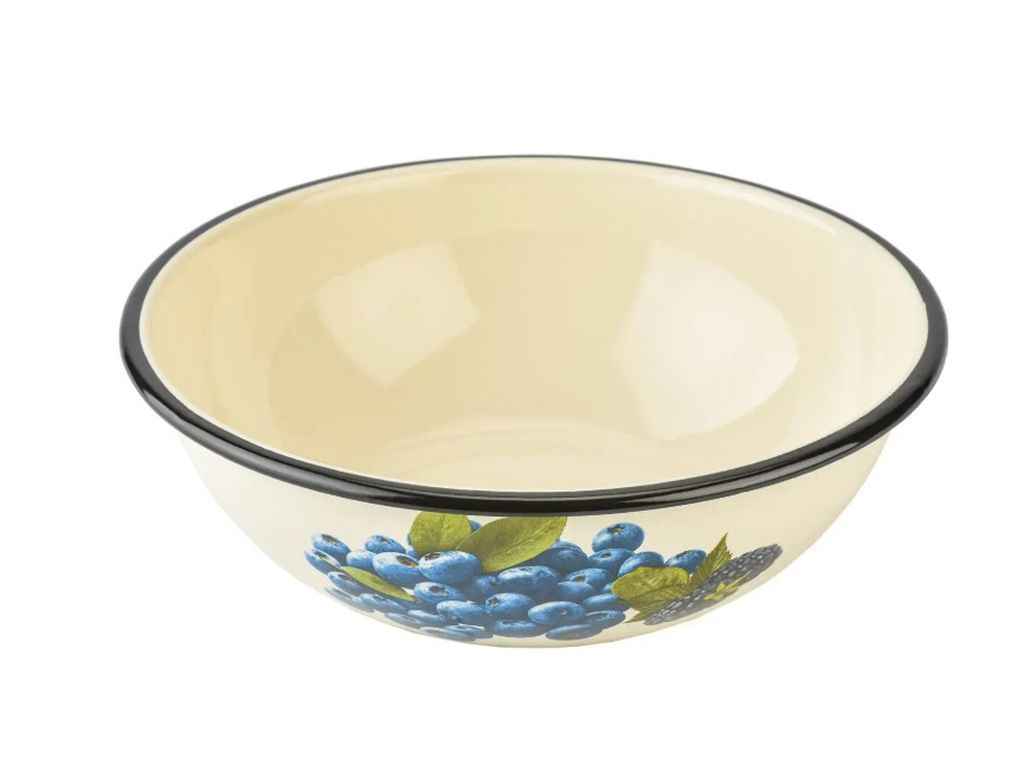 Миска емальована 2,5л/2 Чорниця (молочна) (I0311/2) ТМ IDILIA Миска емальована 2,5л/2 Чорниця (молочна) (I0311/2) ТМ IDILIA