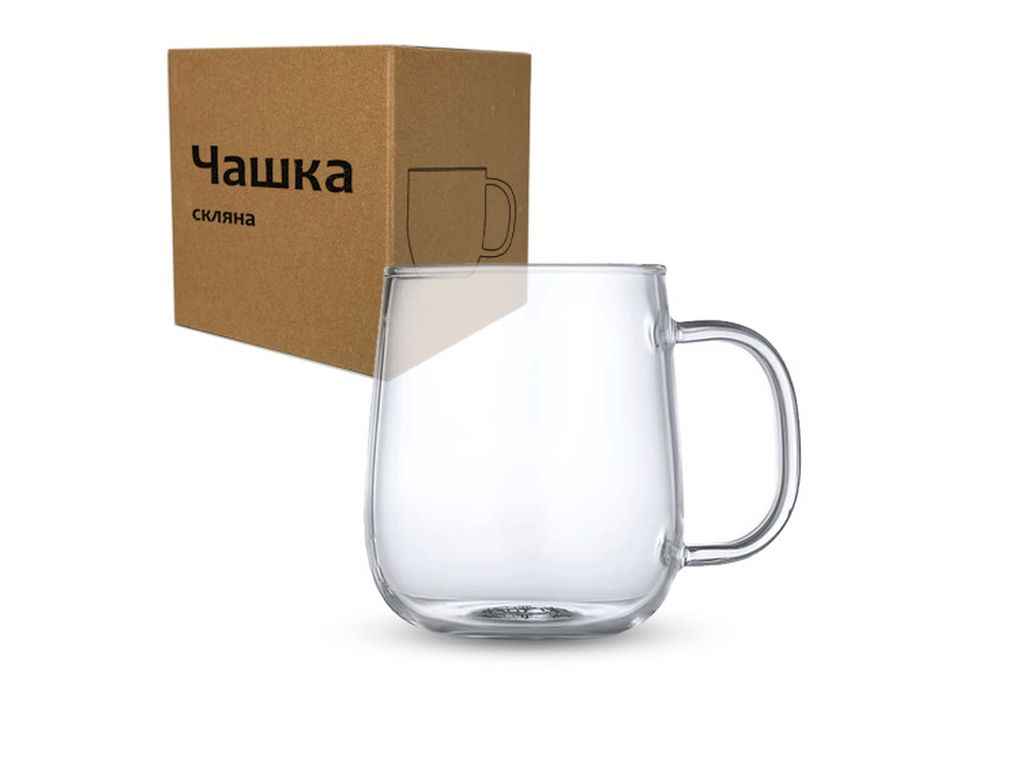 Чашка 500мл 201-36 скляна ТМ SNT Чашка 500мл 201-36 скляна ТМ SNT