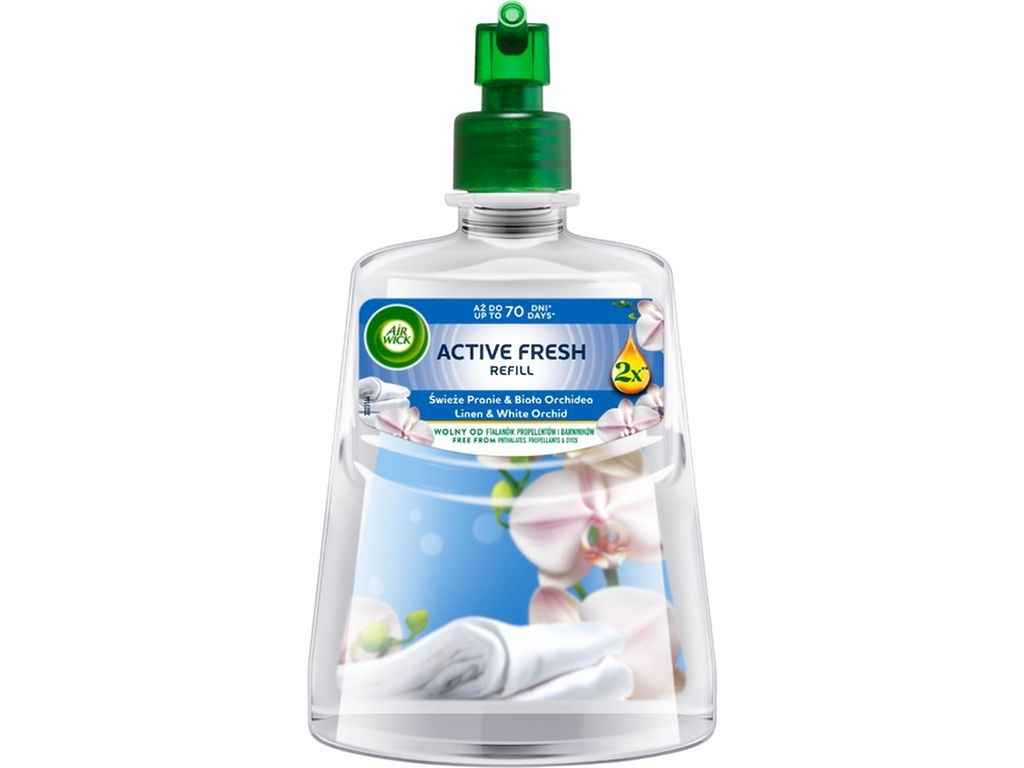 Змінний флакон до автоматичного освіжувача повітря 228мл РАНКОВА СВІЖІСТЬ ТА КВІТИ ОРХІДЕЇ ТМ AIRWICK Змінний флакон до автоматичного освіжувача повітря 228мл РАНКОВА СВІЖІСТЬ ТА КВІТИ ОРХІДЕЇ ТМ AIRWICK