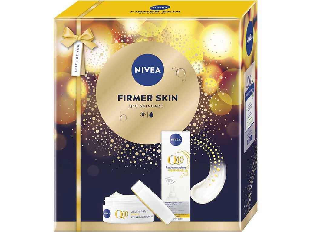 Набір подарунковий для жiнок 2025 Firmer Skin Q10 Power: Крем 50мл Крем 15мл ТМ NIVEA Набір подарунковий для жiнок 2025 Firmer Skin Q10 Power: Крем 50мл Крем 15мл ТМ NIVEA