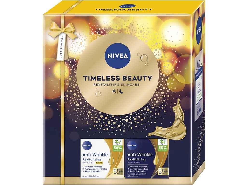Набір подарунковий для жiнок 55 2025 Timeless Beauty ТМ NIVEA Набір подарунковий для жiнок 55 2025 Timeless Beauty ТМ NIVEA