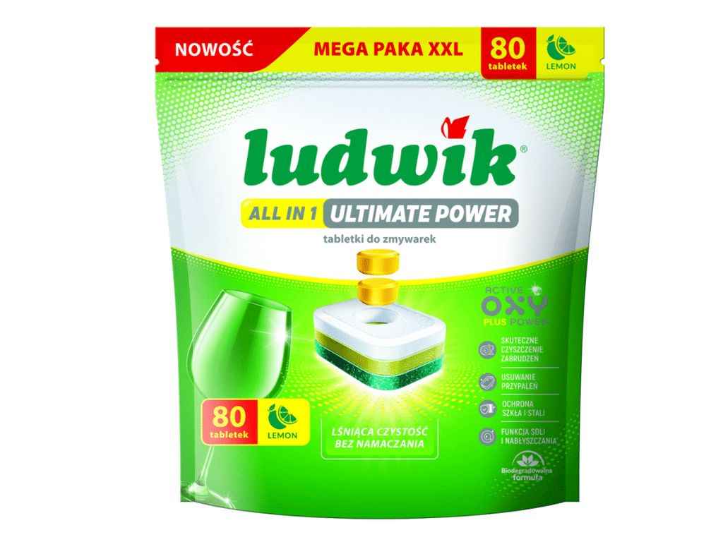 Капсули для посудомийних машин 80шт Profi All in One Лимон ТМ LUDWIK Капсули для посудомийних машин 80шт Profi All in One Лимон ТМ LUDWIK