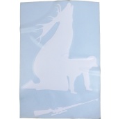 Наліпка плотерна №32 Мисливець із оленем 20x14см Біла. Изображение №2