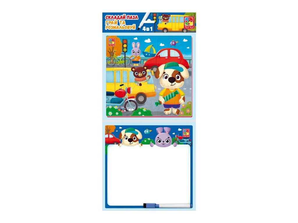Гра розвиваюча Набір 4в1. Транспорт VT2002-06 (укр) ТМ VLADI TOYS Гра розвиваюча Набір 4в1. Транспорт VT2002-06 (укр) ТМ VLADI TOYS