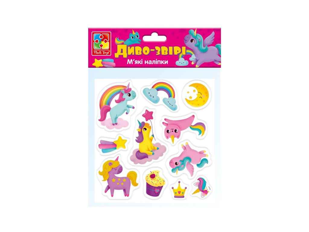Набір для творчості Мякі наліпки. Диво-звірі VT4210-07 (укр) ТМ VLADI TOYS Набір для творчості Мякі наліпки. Диво-звірі VT4210-07 (укр) ТМ VLADI TOYS