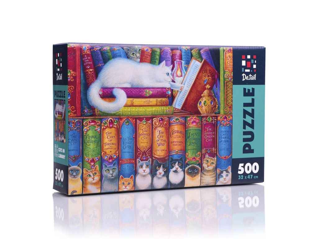 Пазли Коти в бібліотеці DT500-11 (укр) ТМ VLADI TOYS Пазли Коти в бібліотеці DT500-11 (укр) ТМ VLADI TOYS
