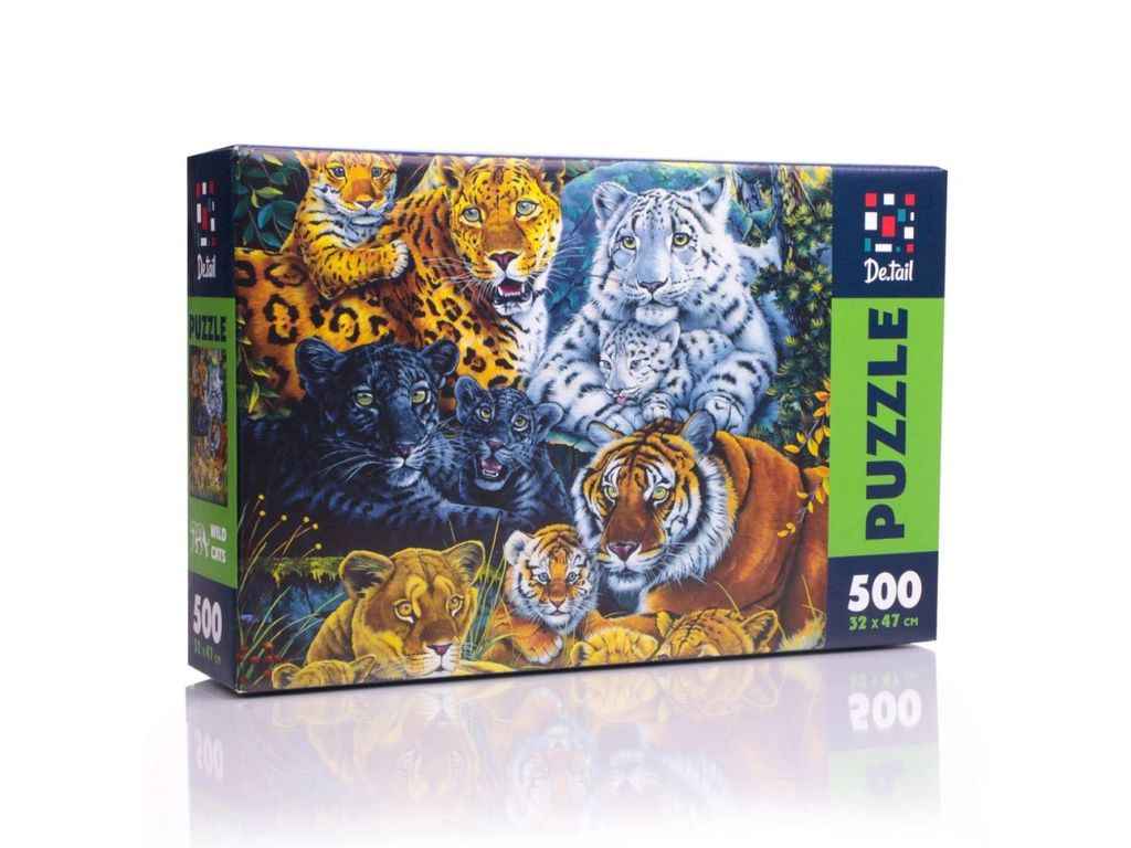 Пазли Дикі кішки DT500-14 (укр) ТМ VLADI TOYS Пазли Дикі кішки DT500-14 (укр) ТМ VLADI TOYS