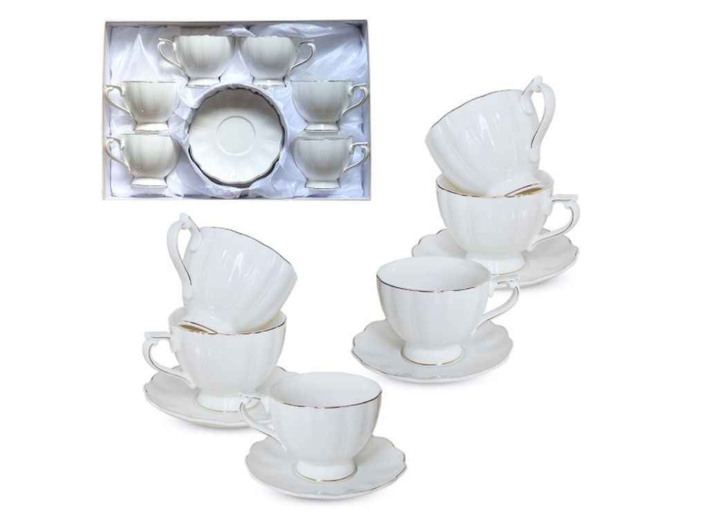 Сервіз чайний 12пр. 17160-00 Лауретта (чашка 240мл, блюдце 14см) ТМ SNT Сервіз чайний 12пр. 17160-00 Лауретта (чашка 240мл, блюдце 14см) ТМ SNT