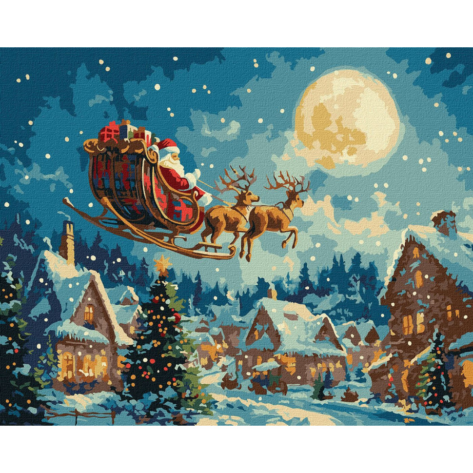 Картина по номерам "Рождественская сказка" KHO5148, 40х50 см Картина по номерам "Рождественская сказка" KHO5148, 40х50 см