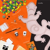 Детский набор для творчества хрустальная мозаика "Ящерица" MA3001. Изображение №3