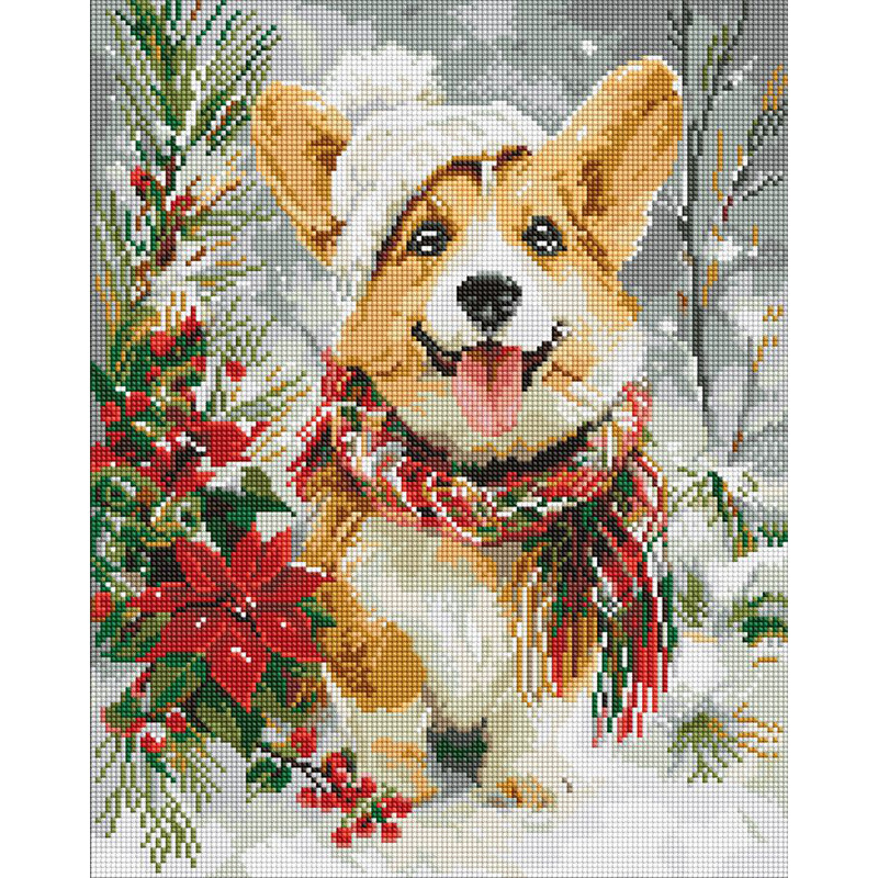 Алмазная мозаика "Счастливая собачка" ©art_selena_ua AMO20014, 40х50 см Алмазная мозаика "Счастливая собачка" ©art_selena_ua AMO20014, 40х50 см