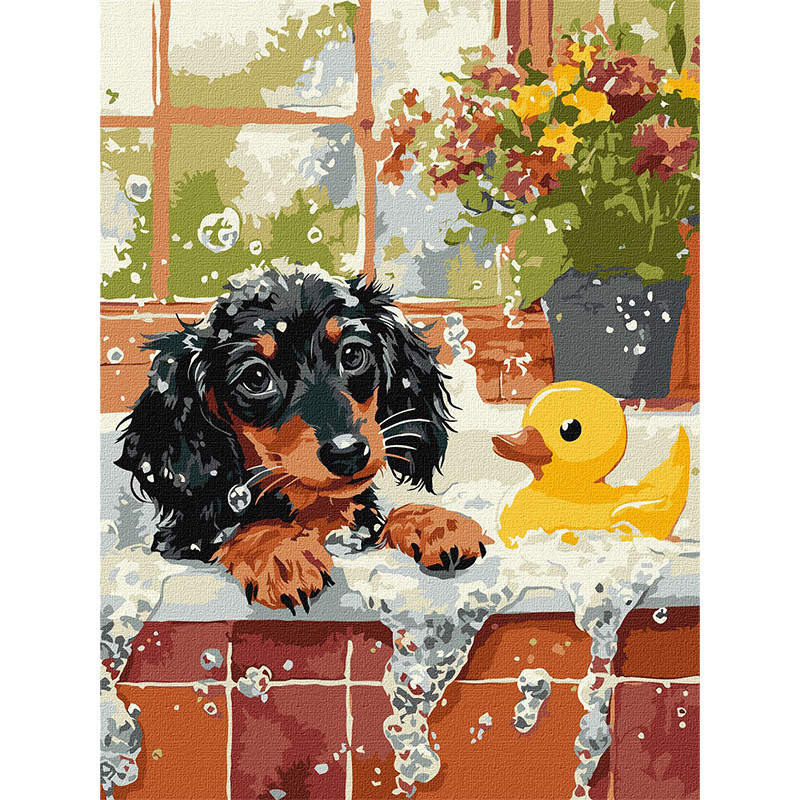 Картина по номерам "Купание с уткой" ©art_selena_ua KHO6811, 30х40 см Картина по номерам "Купание с уткой" ©art_selena_ua KHO6811, 30х40 см