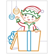 Детские цветные раскраски "Санта и друзья" 18712, 2-3 года. Изображение №5