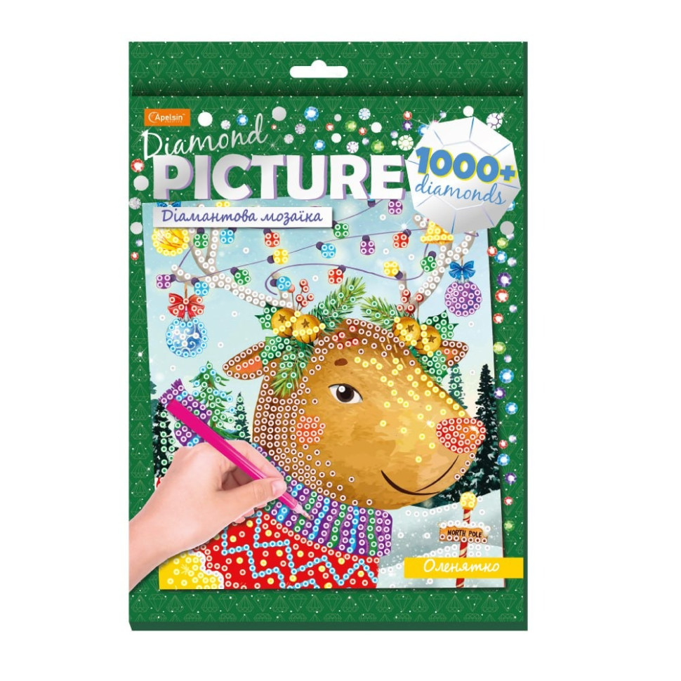 Набор для творчества бриллиантовая мозаика "Оленёнок" НТ-34-03 Набор для творчества бриллиантовая мозаика "Оленёнок" НТ-34-03