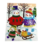Набор для творчества бриллиантовая мозаика "Снеговики" НТ-34-02. Изображение №2 Набор для творчества бриллиантовая мозаика "Снеговики" НТ-34-02. Изображение №2