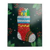 Набор для творчества мозаика из пайеток "Рождественский носок" НТ-37-02. Изображение №2