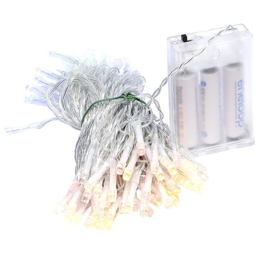 Гирлянда "Ниточка" RJ-07 на 3-х батарейках 50 лампочек 6 метров, мультицвет Гирлянда "Ниточка" RJ-07 на 3-х батарейках 50 лампочек 6 метров, мультицвет