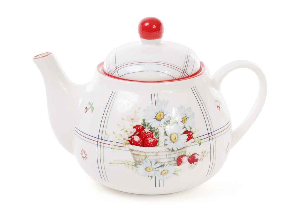 Заварник 900мл порцеляна Сунична фантазія ТМ BONADI Заварник 900мл порцеляна Сунична фантазія ТМ BONADI