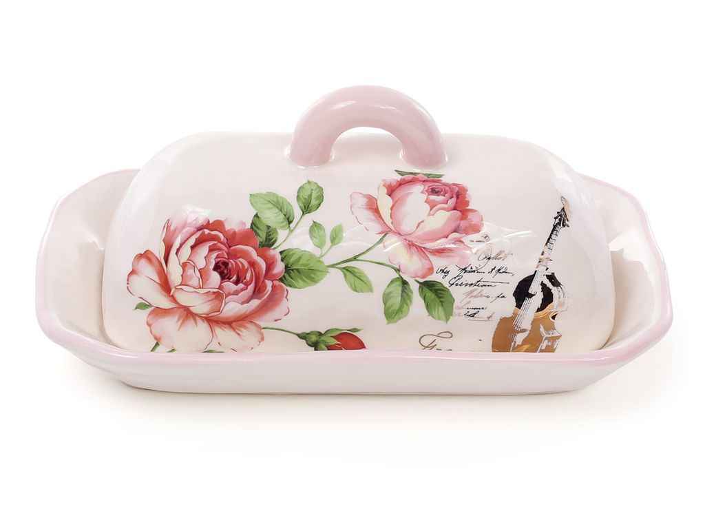 Маслянка кераміка Троянди ТМ BONADI Маслянка кераміка Троянди ТМ BONADI