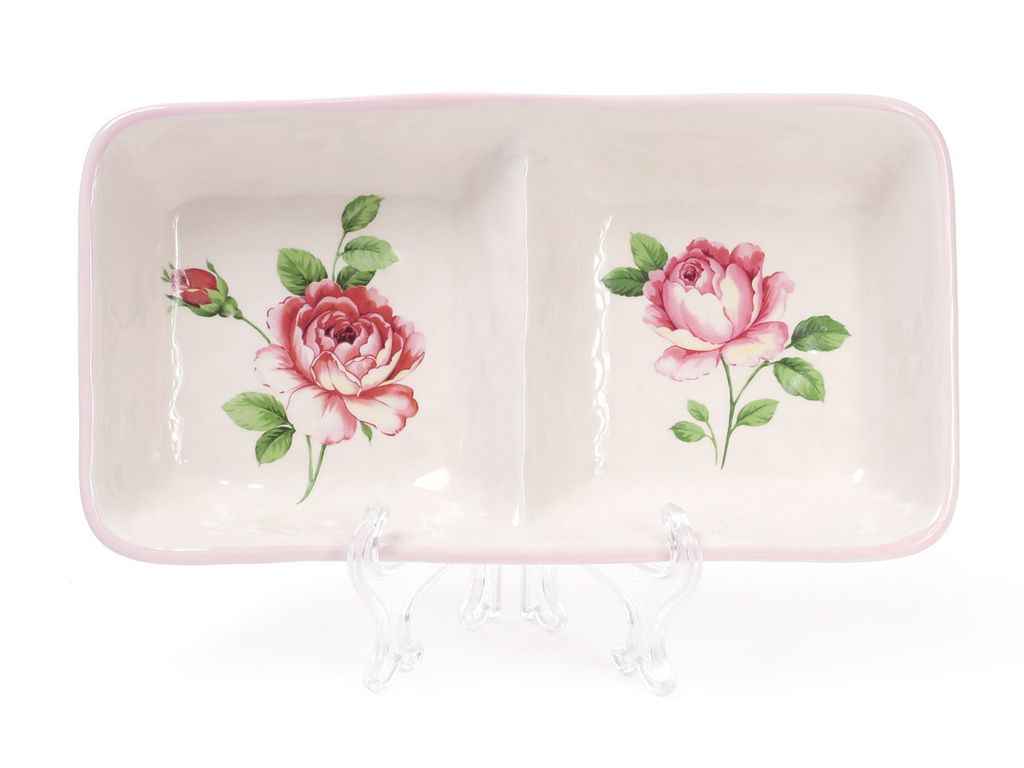 Менажниця 25,6см кераміка Троянди ТМ BONADI Менажниця 25,6см кераміка Троянди ТМ BONADI
