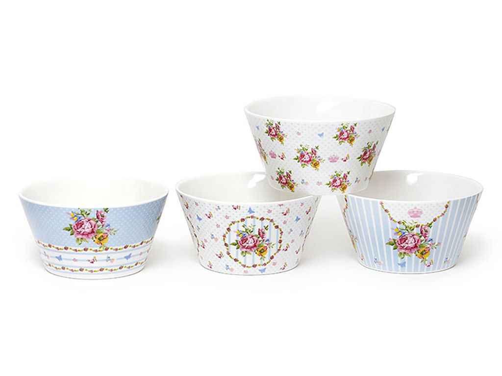 Піала 425мл порцеляна Королівська троянда, 4 дизайни ТМ BONADI Піала 425мл порцеляна Королівська троянда, 4 дизайни ТМ BONADI