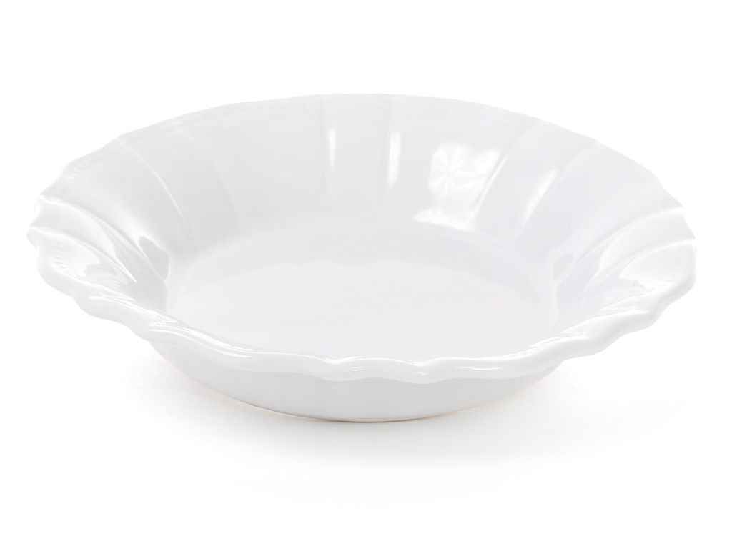 Тарілка 23см кераміка супова 500мл, білий ТМ BONADI Тарілка 23см кераміка супова 500мл, білий ТМ BONADI