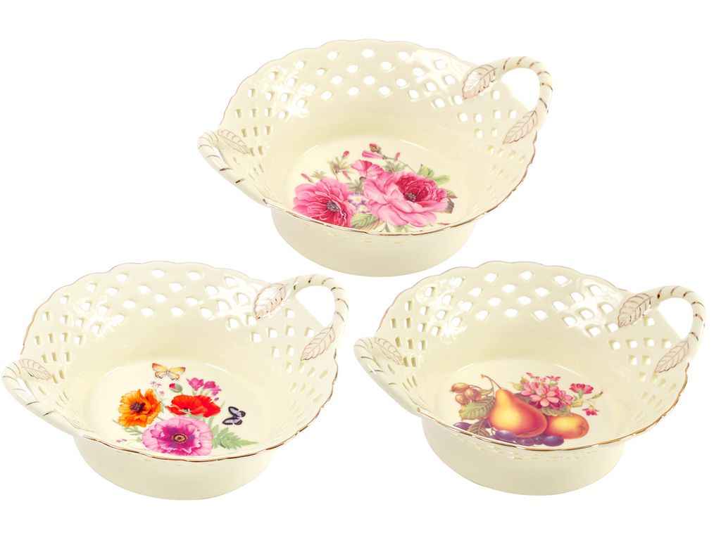 Цукерниця порцелянова 24см, 3 дизайни ТМ BONADI Цукерниця порцелянова 24см, 3 дизайни ТМ BONADI