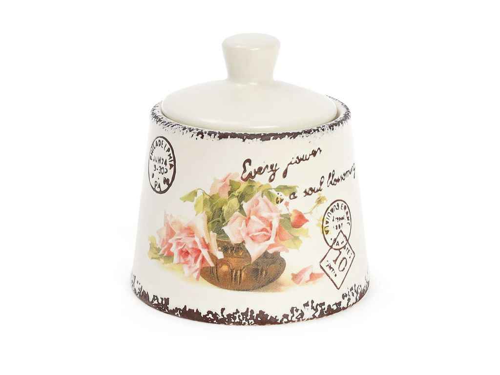 Цукорниця керамічна 200мл Провансальська Троянда ТМ BONADI Цукорниця керамічна 200мл Провансальська Троянда ТМ BONADI