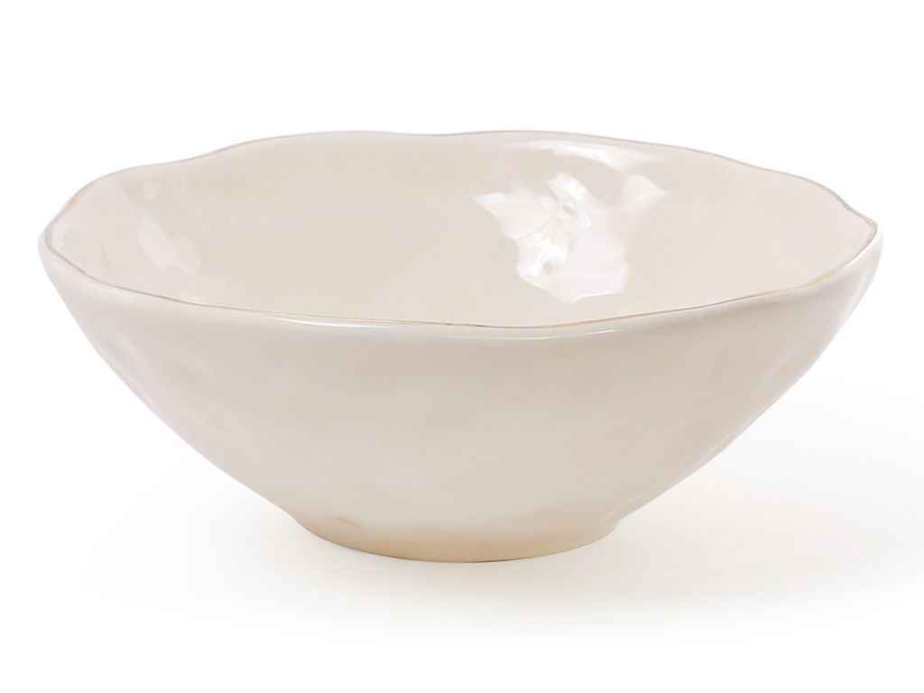 Салатник 300мл керамічний слонова кістка із золотом ТМBONADI Салатник 300мл керамічний слонова кістка із золотом ТМBONADI