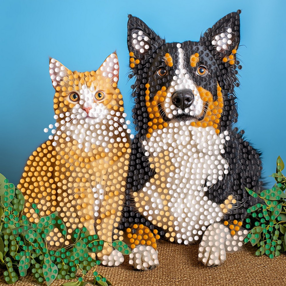 Алмазна мозаїка "Домашні улюбленці" ZAV1818-19 не повна викладка 18х18 см Алмазна мозаїка "Домашні улюбленці" ZAV1818-19 не повна викладка 18х18 см