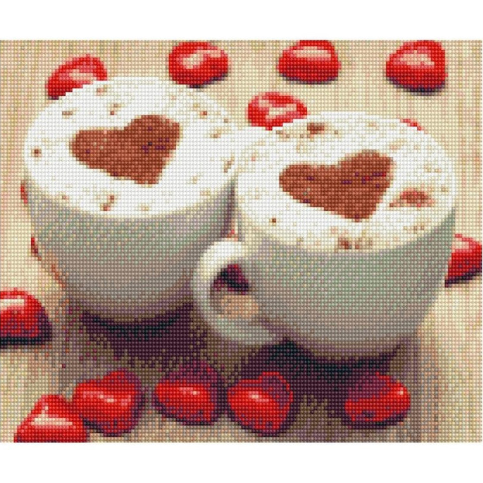 Алмазна мозаїка "Кава для закоханих" HX052, 30х40 см Алмазна мозаїка "Кава для закоханих" HX052, 30х40 см