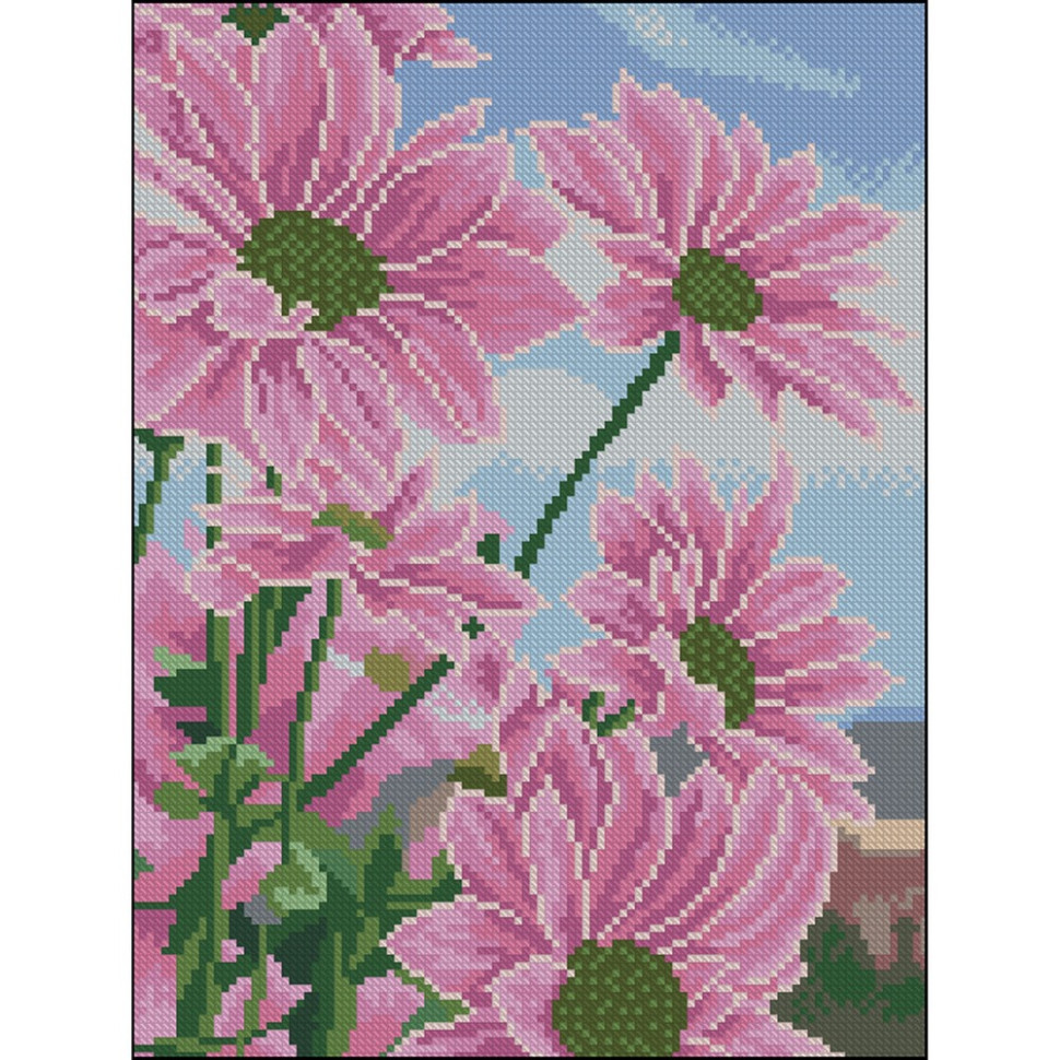 Алмазная мозаика без подрамника "Хризантемы" ZAV3040-13, 30х40 см Алмазная мозаика без подрамника "Хризантемы" ZAV3040-13, 30х40 см