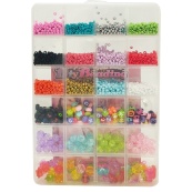 Дитячий набір бісеру для створення прикрас 610-34 ножиці, волосінь у комплекті. Зображення №2